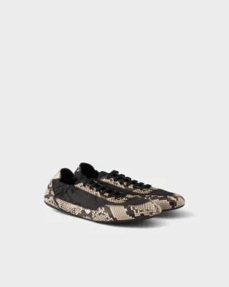 Zapatillas de Re-Nylon y cuero Ayers estampado