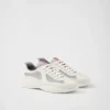 Zapatillas Prada America’s Cup de goma blanda y tejido de bicicleta