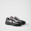 Zapatillas Prada America’s Cup de goma blanda y tejido de bicicleta