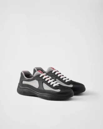 Zapatillas Prada America’s Cup de goma blanda y tejido de bicicleta