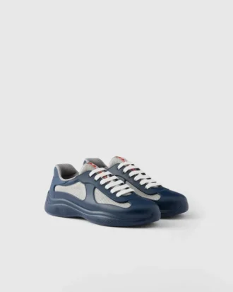 Zapatillas Prada America’s Cup de goma blanda y tejido de bicicleta