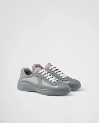 Zapatillas Prada America’s Cup de goma blanda y tejido de bicicleta