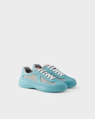 Zapatillas Prada America’s Cup de goma blanda y tejido de bicicleta