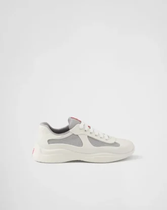 Zapatillas Prada America’s Cup de goma blanda y tejido de bicicleta