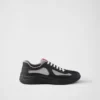 Zapatillas Prada America’s Cup de goma blanda y tejido de bicicleta