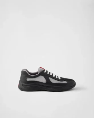 Zapatillas Prada America’s Cup de goma blanda y tejido de bicicleta