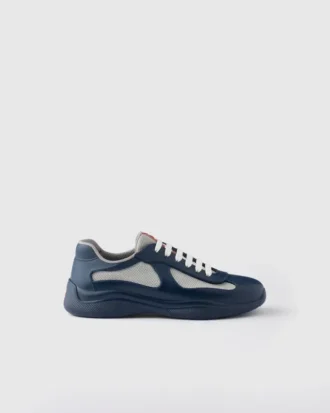 Zapatillas Prada America’s Cup de goma blanda y tejido de bicicleta