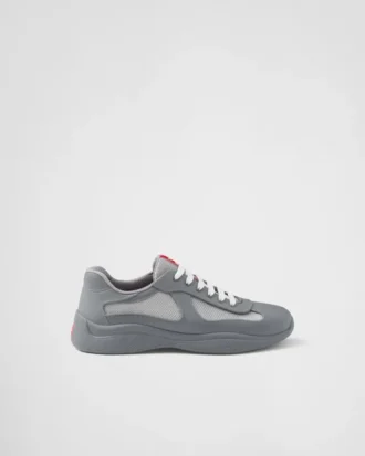 Zapatillas Prada America’s Cup de goma blanda y tejido de bicicleta