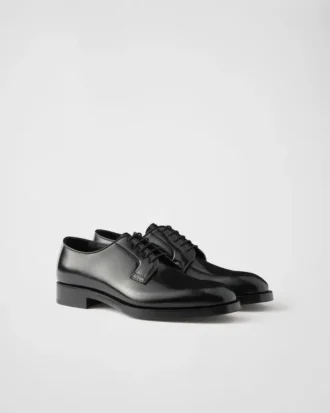 Zapatos con cordones de cuero cepillado
