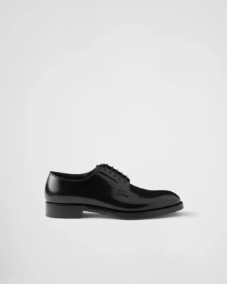 Zapatos con cordones de cuero cepillado