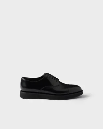 Zapatos con cordones de cuero cepillado