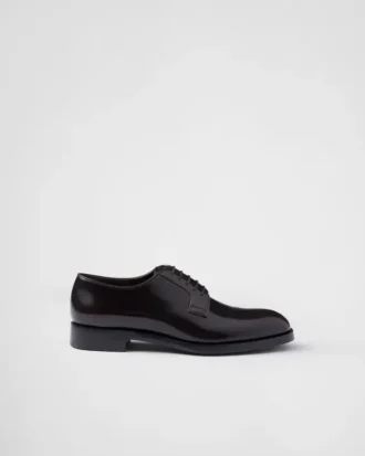 Zapatos con cordones de cuero cepillado