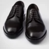 Zapatos con cordones de cuero cepillado