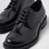 Zapatos con cordones de cuero cepillado