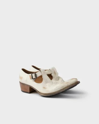 Zapatos de cuero envejecido con hebilla