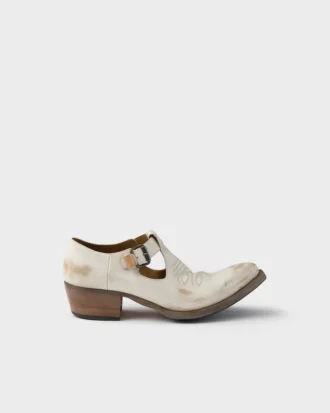 Zapatos de cuero envejecido con hebilla