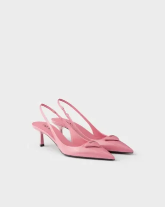 Zapatos de tacón con talón abierto de charol