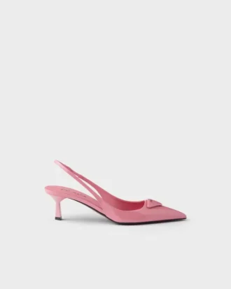 Zapatos de tacón con talón abierto de charol