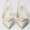 Zapatos de tacón con talón abierto de charol Zapatos de tacón con talón abierto de charol