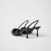 Zapatos de tacón con talón abierto de charol Saffiano Zapatos de tacón con talón abierto de charol Saffiano