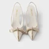 Zapatos de tacón con talón abierto de cuero Zapatos de tacón con talón abierto de cuero