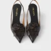 Zapatos de tacón con talón abierto de cuero Zapatos de tacón con talón abierto de cuero