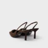 Zapatos de tacón con talón abierto de gamuza Zapatos de tacón con talón abierto de gamuza