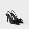 Zapatos de tacón con talón abierto de malla Zapatos de tacón con talón abierto de malla