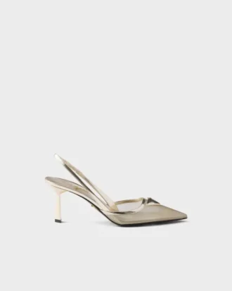 Zapatos de tacón con talón abierto de malla