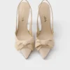 Zapatos de tacón con talón abierto de malla Zapatos de tacón con talón abierto de malla