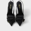 Zapatos de tacón con talón abierto de malla Zapatos de tacón con talón abierto de malla