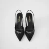 Zapatos de tacón con talón abierto de malla Zapatos de tacón con talón abierto de malla