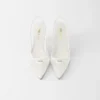 Zapatos de tacón con talón abierto de malla