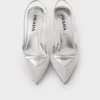 Zapatos de tacón con talón abierto de malla Zapatos de tacón con talón abierto de malla