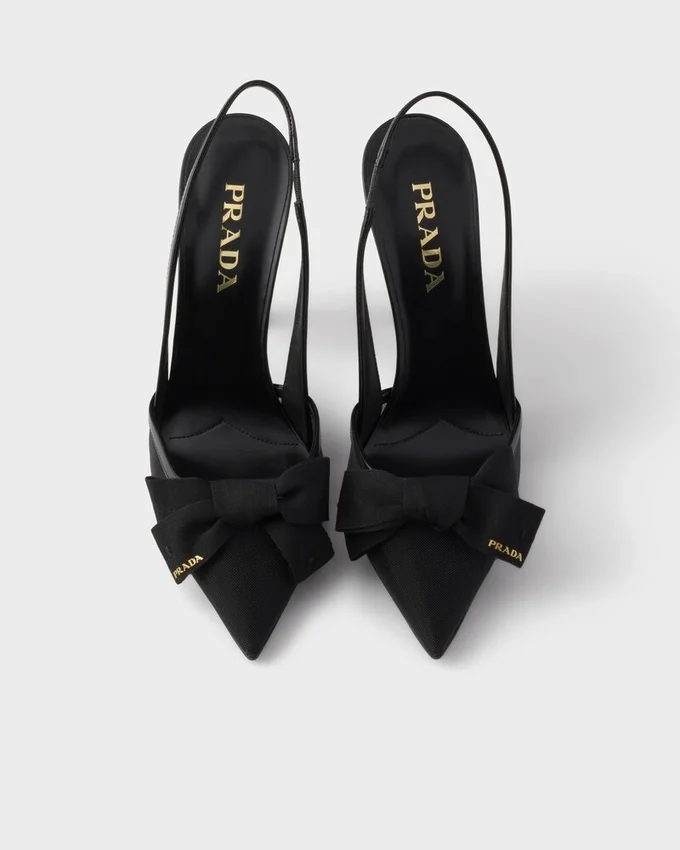 Zapatos de tacón con talón abierto de malla Zapatos de tacón con talón abierto de malla