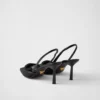 Zapatos de tacón con talón abierto de malla Zapatos de tacón con talón abierto de malla