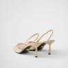 Zapatos de tacón con talón abierto de malla Zapatos de tacón con talón abierto de malla