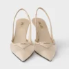 Zapatos de tacón con talón abierto de malla Zapatos de tacón con talón abierto de malla
