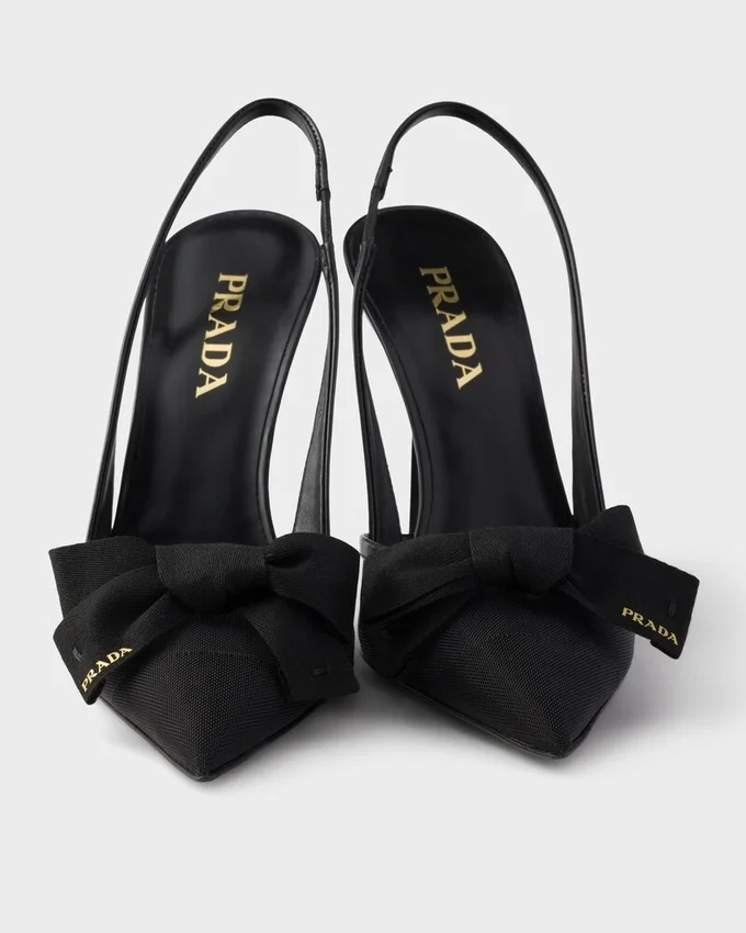 Zapatos de tacón con talón abierto de malla Zapatos de tacón con talón abierto de malla