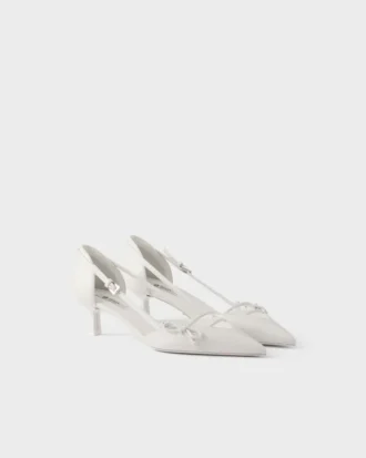 Zapatos de tacón de cuero con laterales abiertos