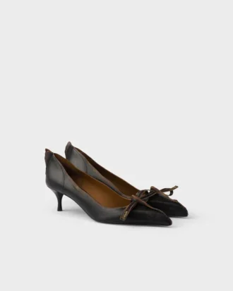 Zapatos de tacón de cuero envejecido