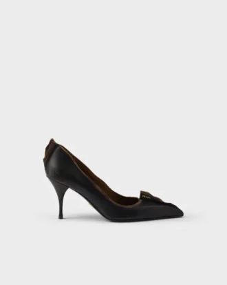 Zapatos de tacón de cuero envejecido