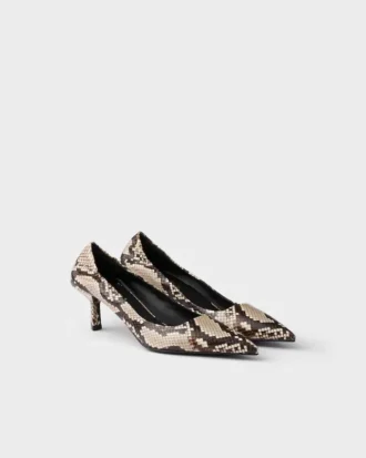 Zapatos de tacón de piel Ayers estampada Zapatos de tacón de piel Ayers estampada