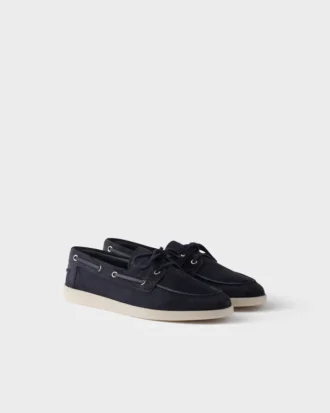 Zapatos náuticos de gamuza con cordones