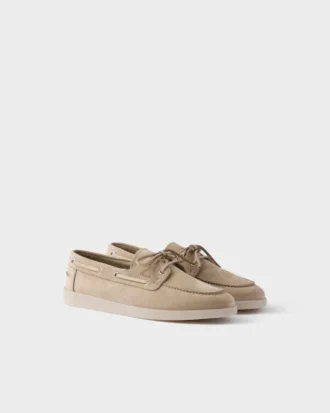 Zapatos náuticos de gamuza con cordones
