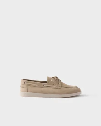 Zapatos náuticos de gamuza con cordones