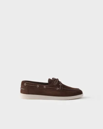 Zapatos náuticos de gamuza con cordones
