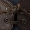 Zapatos náuticos Shuffle de lona y cuero envejecidos