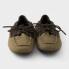 Zapatos náuticos Shuffle de lona y cuero envejecidos